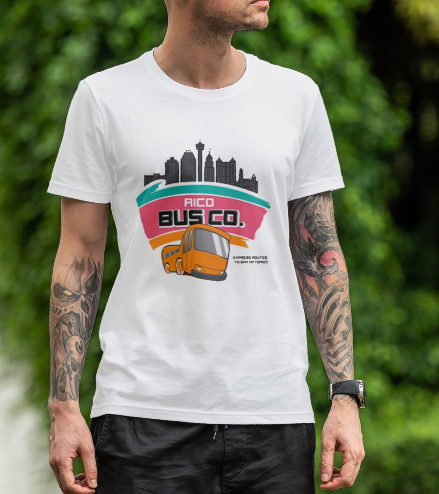 Rico Bus Co. Cypress Routes To San Antonio Skyline Bus Journey T-Shirt