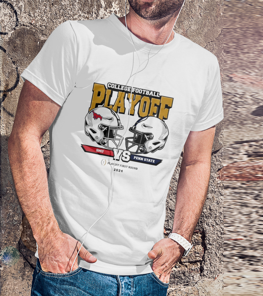 SMU Mustangs Vs Penn State Nittany Lions 2025 College Football Playoff First Round Matchup T-Shirt