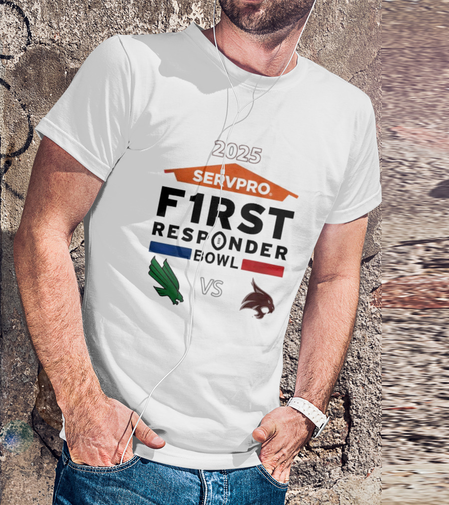 Servpro First Responder Bowl 2025 North Texas Mean Green Vs Texas State Bobcats January 3 Dallas Texas Matchup T-Shirt
