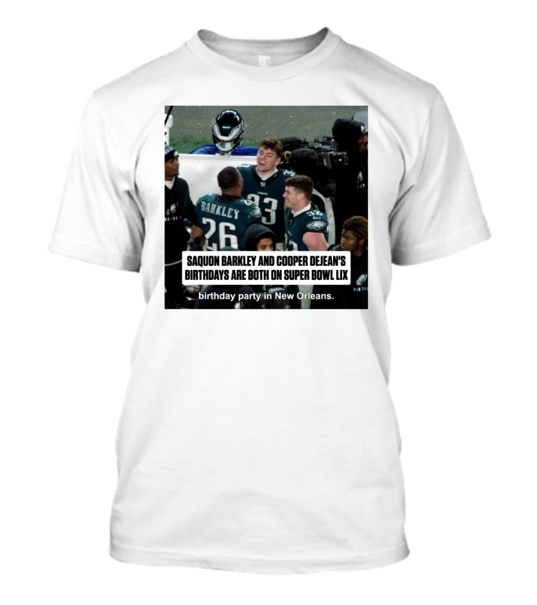 Saquon Barkley Cooper Dejean Birthdays Super Bowl LIX New Orleans T-Shirt