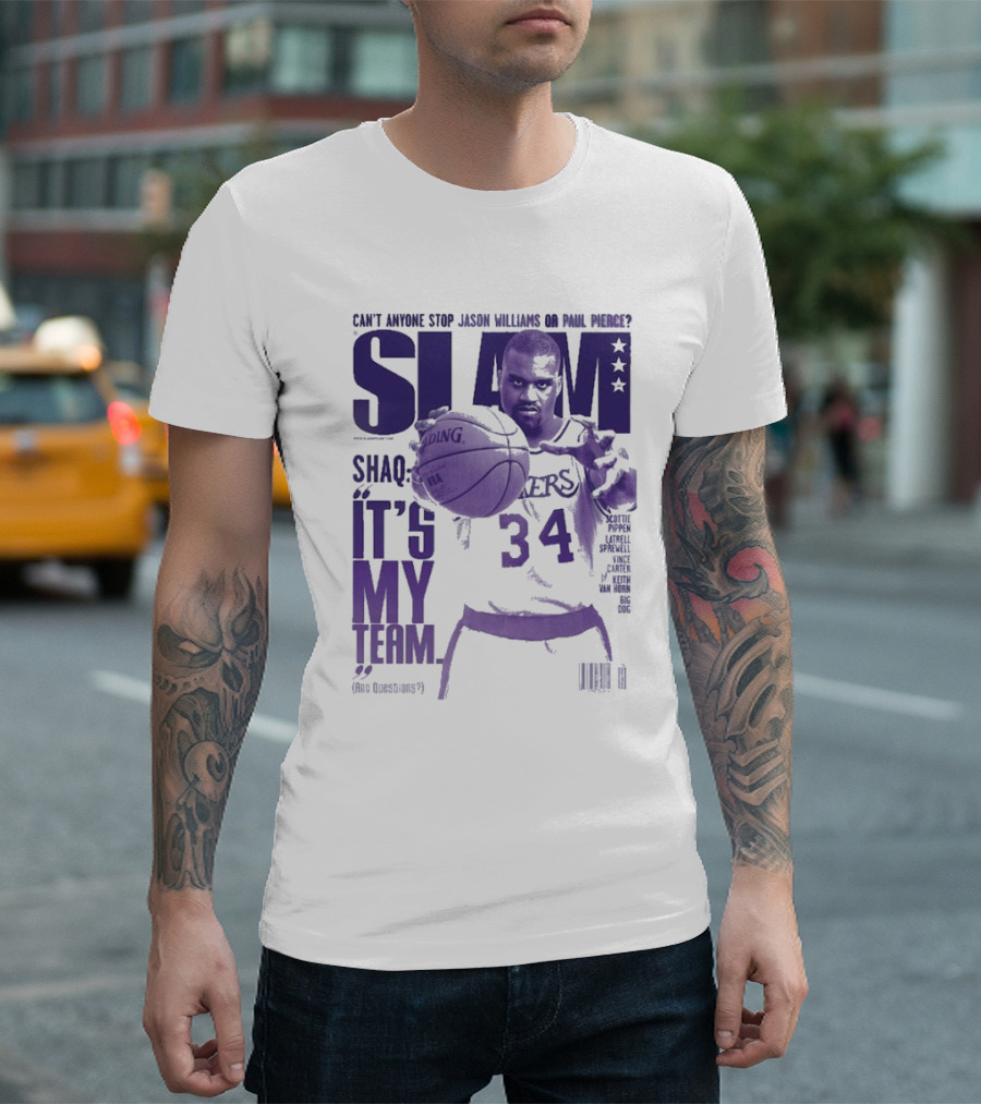 SLAM Shaquille O’Neal Lakers It's My Team 34 T-Shirt