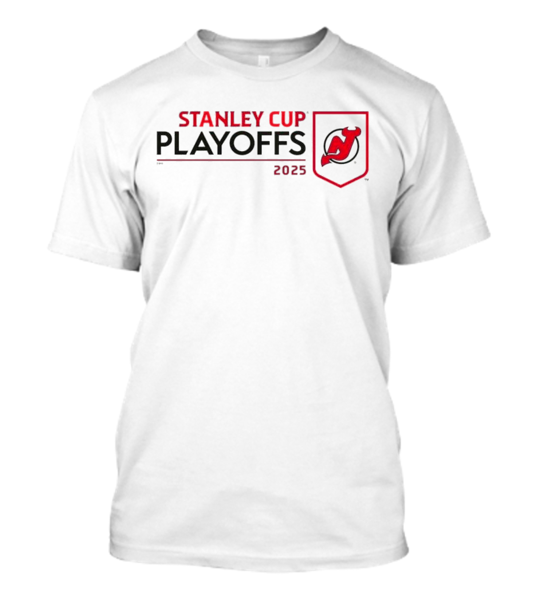 Stanley Cup Playoffs 2025 New Jersey Devils Iconic Logo And Text T-Shirt
