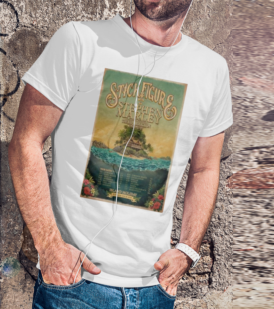 Stick Figure Stephen Marley The Hip Abduction Island Holiday Summer Tour 2025 Vintage T-Shirt