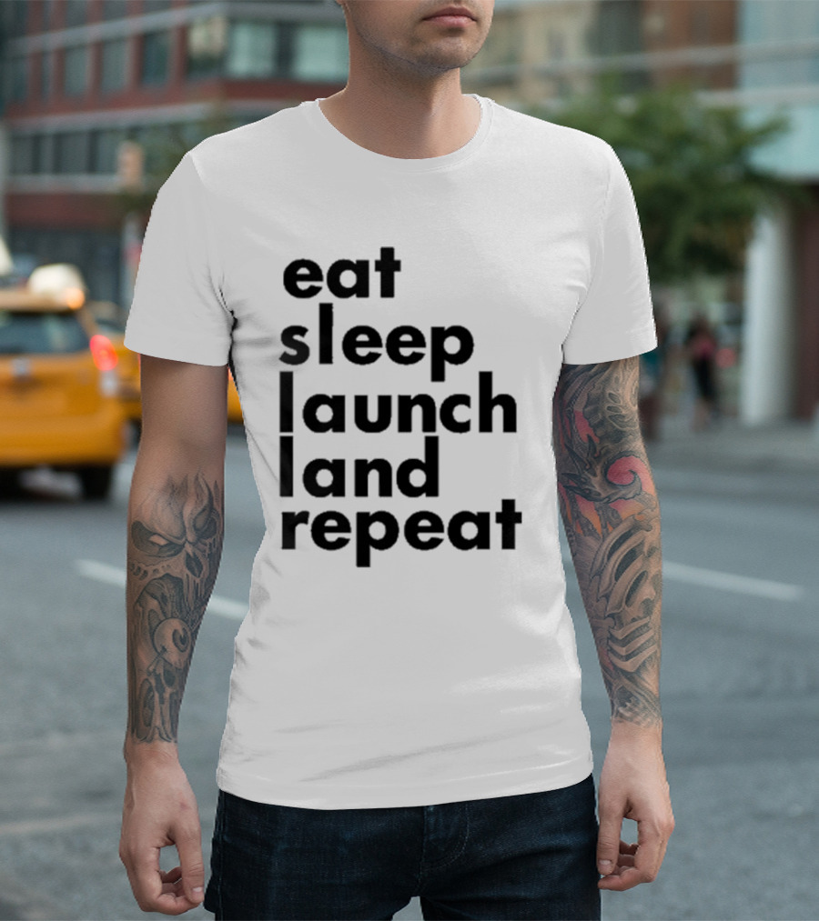 Space chick jen eat sleep laugh repeat T-Shirt