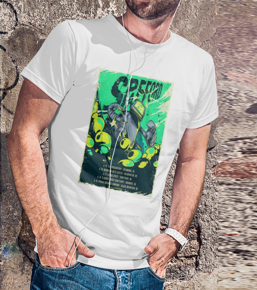 Spafford Southeast April 2025 Tour With Robot And Dates Richmond Wilmington High Point Roanoke Black Mountain T-Shirt