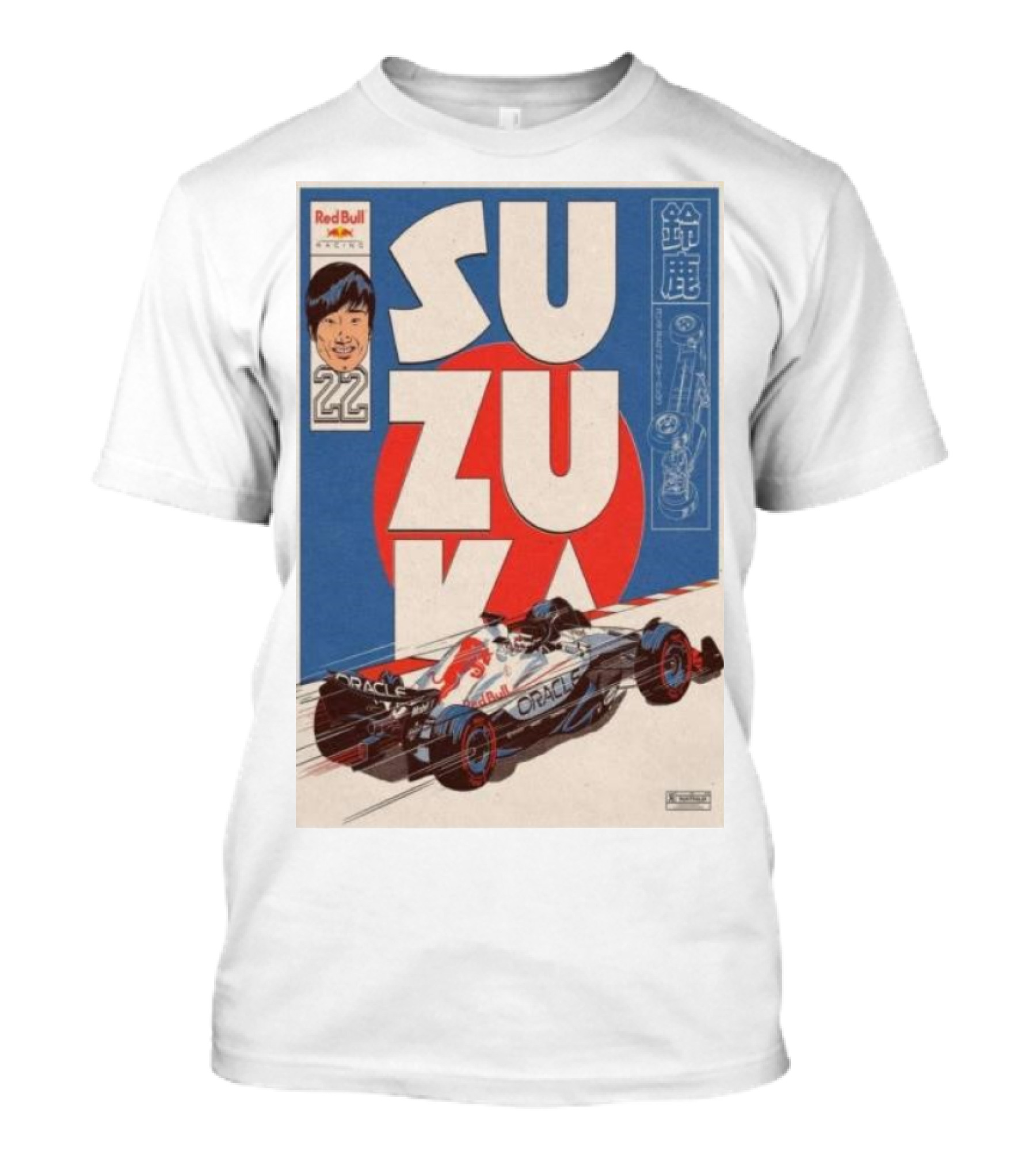 Red Bull Racing Oracle Suzuka 2025 Special Livery Tour With Number 22 T-Shirt
