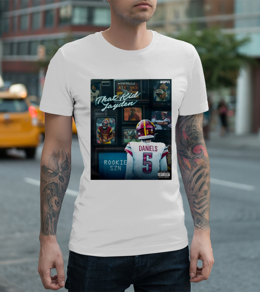 ESPN Rookie SZN That Kid Jayden Daniels Washington 5 T-Shirt