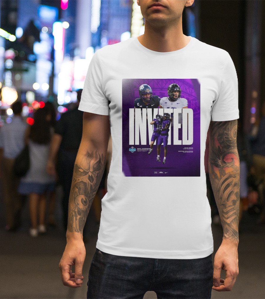 Invited NFL Combine TCU Horned Frogs Jack Bech Savion Williams Wide Receivers Indianapolis 2024 T-Shirt