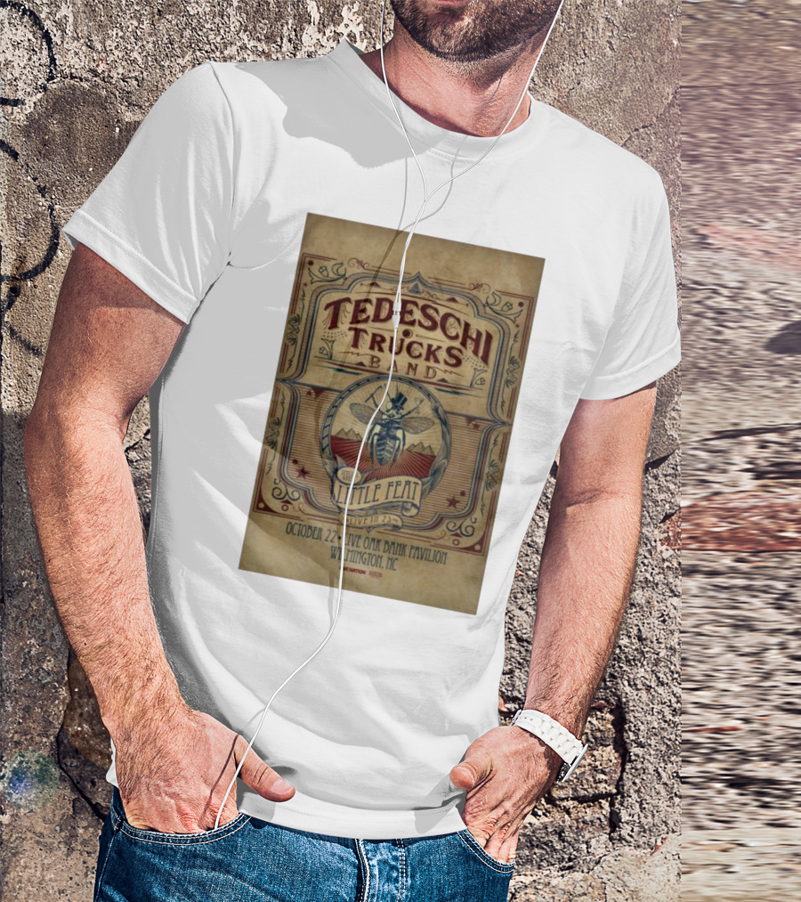 Tedeschi Trucks Band Special Guest Little Feat Live October 22 Live Oak Bank Pavilion Wilmington NC T-Shirt