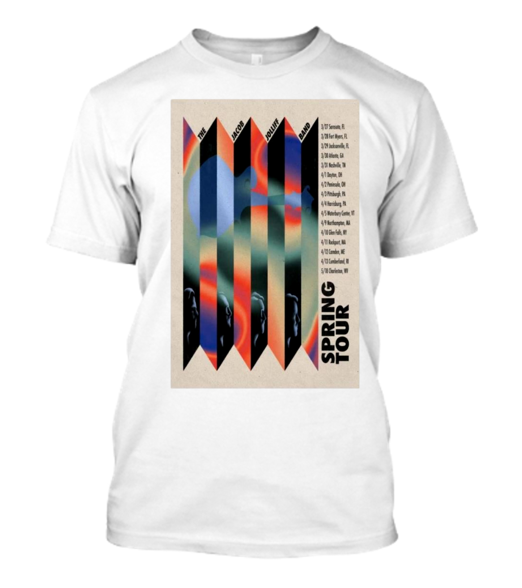 The Jacob Jolliff Band Spring Tour 2025 Scenic Locations And Colorful Imagery T-Shirt