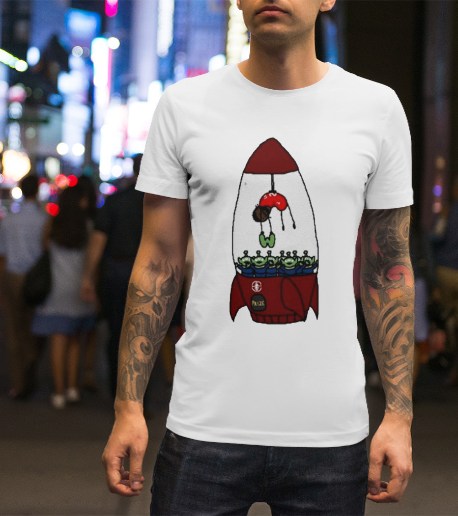 Kawhi Leonard Claw Dunk Rocket And Aliens Clippers T-Shirt