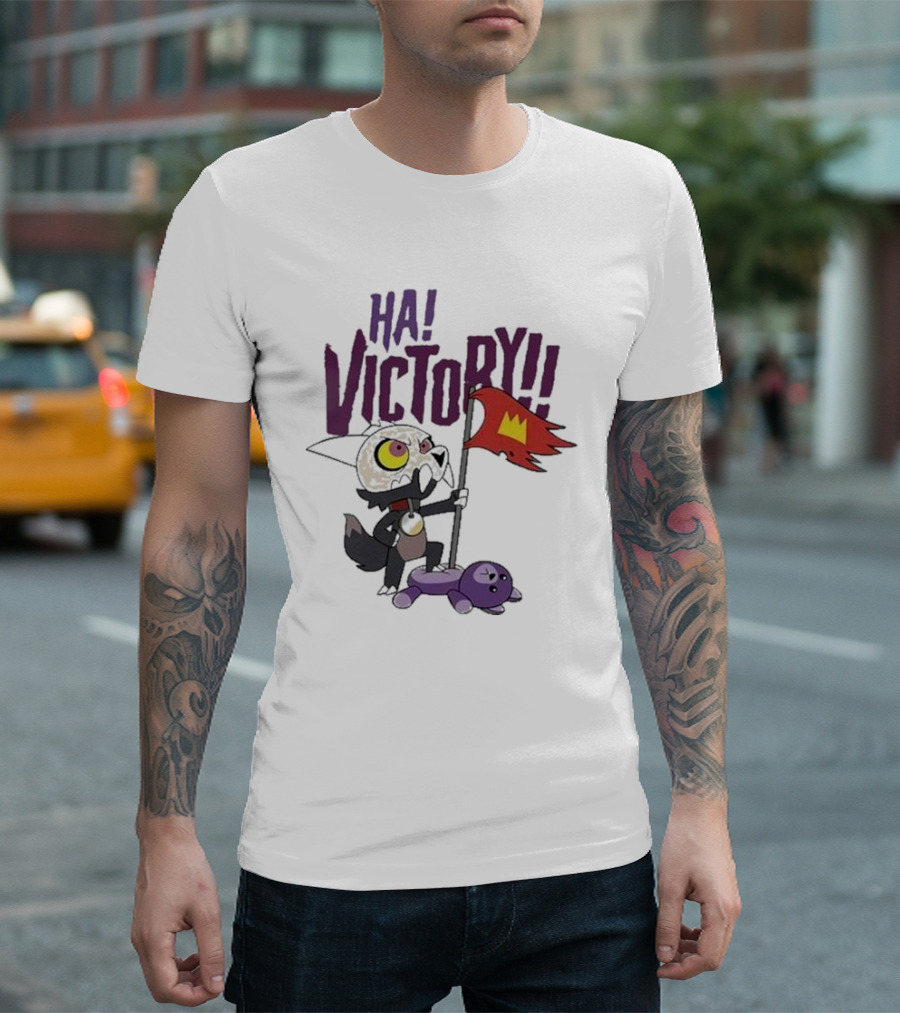The Owl House Ha Victory King Character and Plush Toy Scene T-Shirt