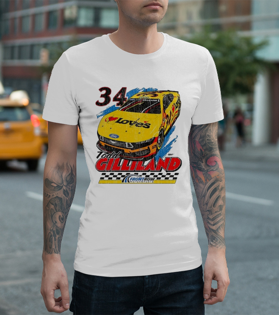 Todd Gilliland 34 Love's Front Row Motorsports Car T-Shirt