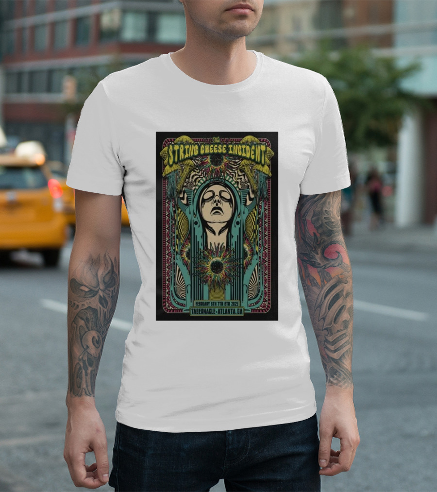 String Cheese Incident February 6-8 2025 Tabernacle Atlanta GA Psychedelic Design T-Shirt