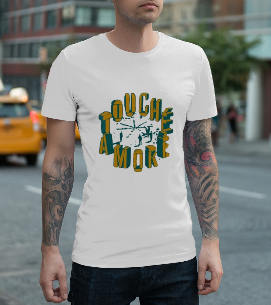 Touche Amore Circular Henge Letters with People and Structure T-Shirt