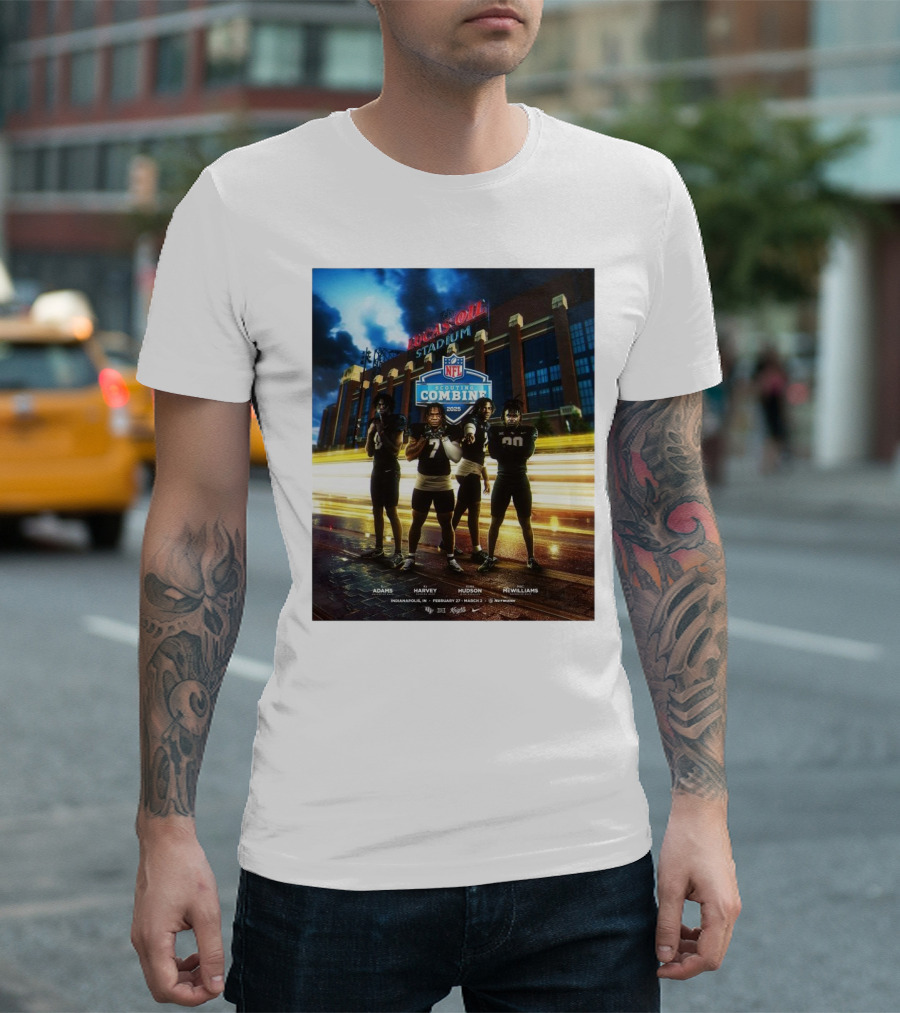 Lucas Oil Stadium NFL Scouting Combine 2025 UCF Adams Harvey Hudson McWilliams Indianapolis T-Shirt