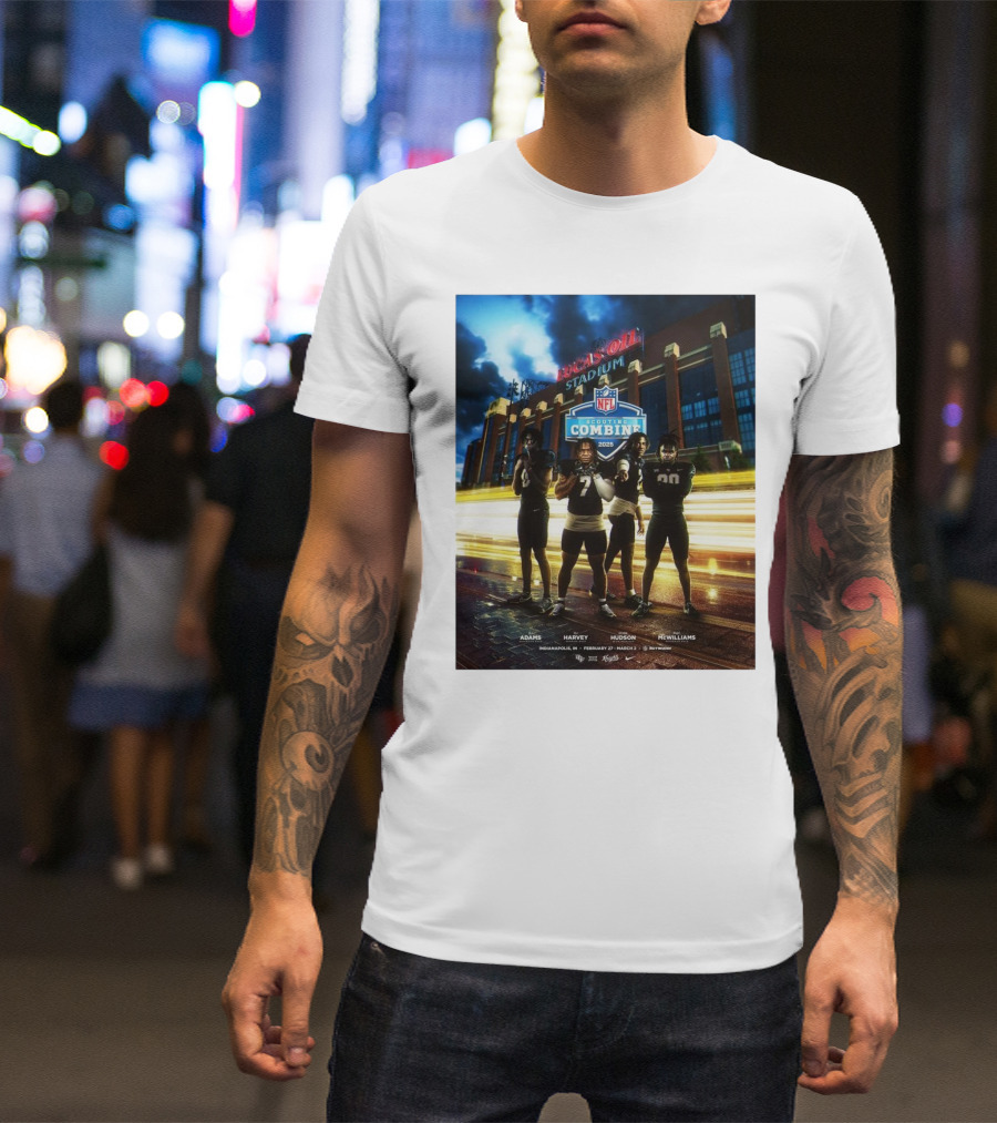 Lucas Oil Stadium NFL Scouting Combine 2025 UCF Adams Harvey Hudson McWilliams Indianapolis T-Shirt
