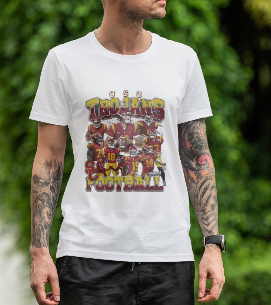 USC Trojans Football Legends Heavy Weight Players Collection T-Shirt