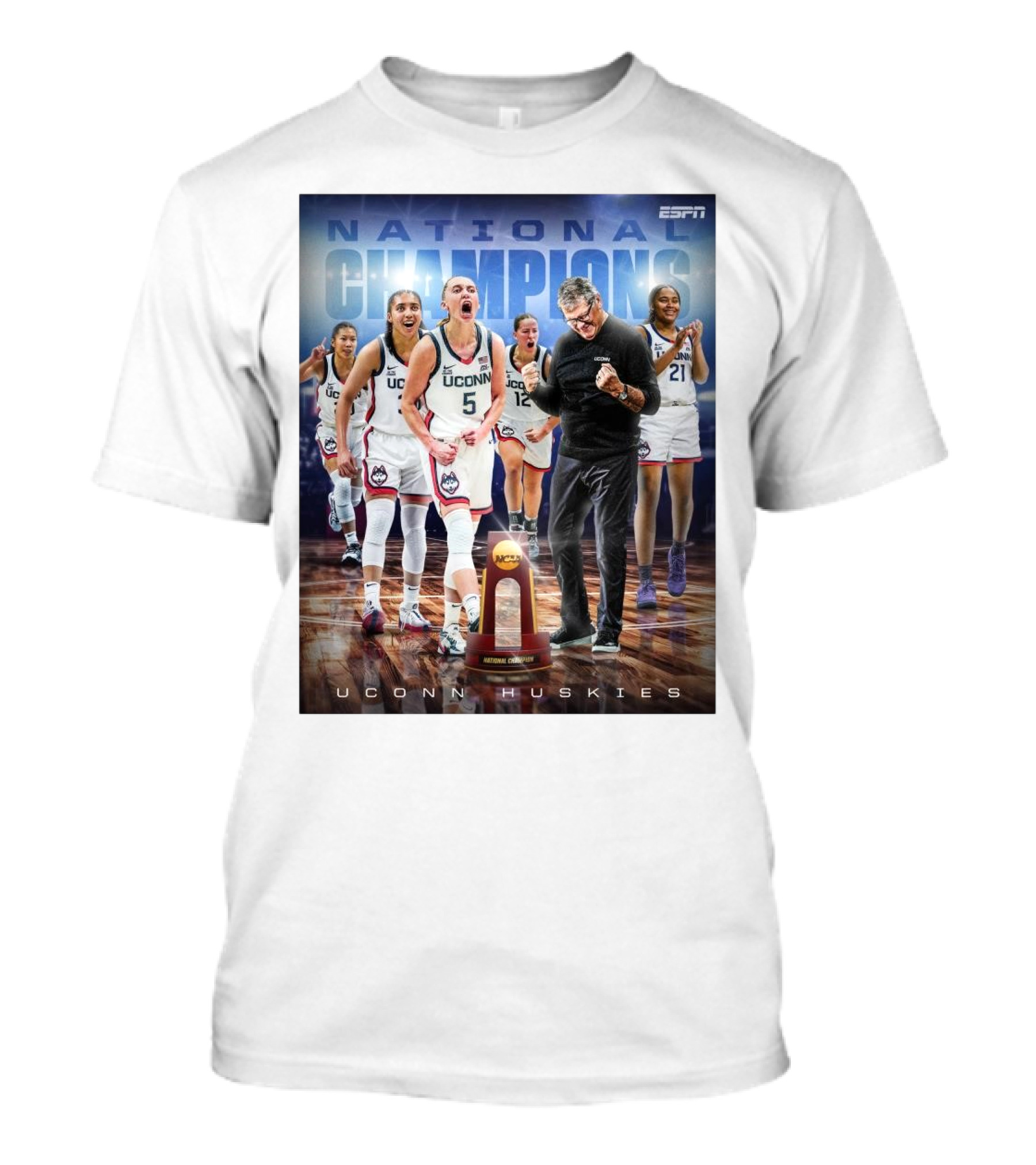 UConn Huskies NCAA National Champions Victory Celebration T-Shirt