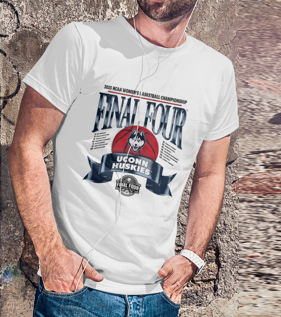 UConn Huskies Final Four Women's Basketball 2025 Banner T-Shirt