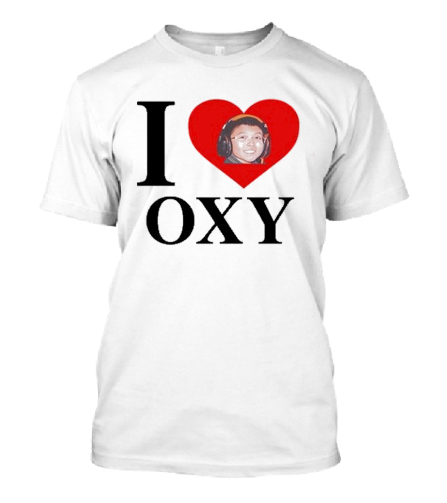 V1c Valorant I Love Oxy Heart Headphones Image T-Shirt