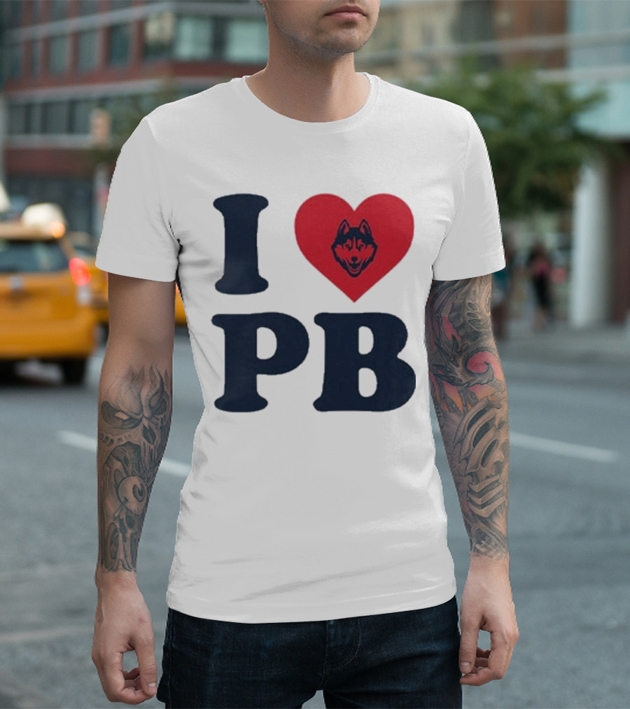UConn I Heart Huskies Paige Bueckers PB T-Shirt