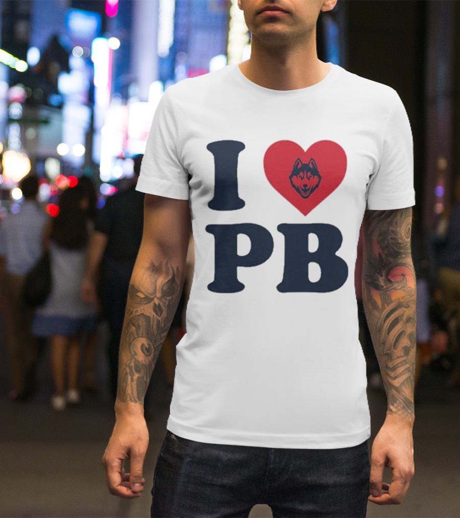 UConn I Heart Huskies Paige Bueckers PB T-Shirt