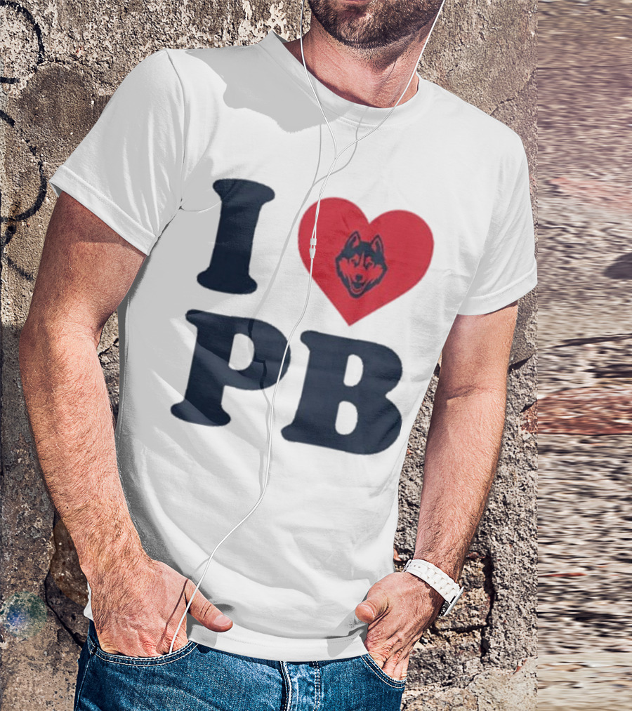 UConn I Heart Huskies Paige Bueckers PB T-Shirt