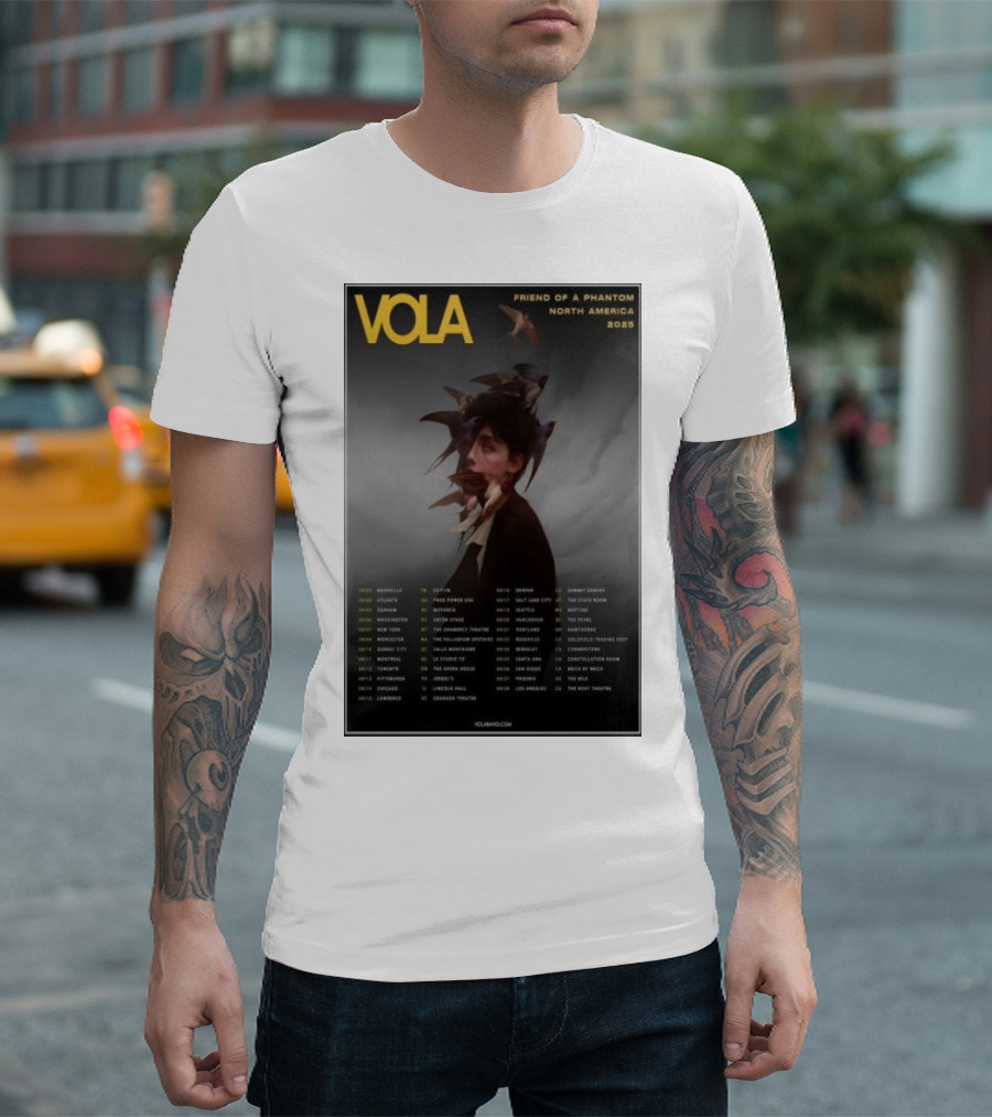 Vola Friend Of A Phantom North America Tour 2025 Dates and Locations T-Shirt