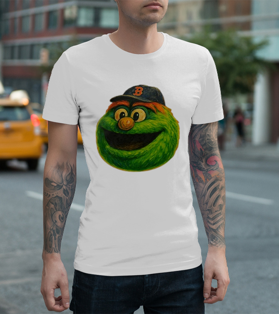 Wally The Green Monster Boston Red Sox Iconic Logo T-Shirt