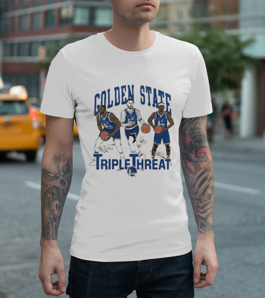 Golden State Triple Threat Green Curry Butler III T-Shirt