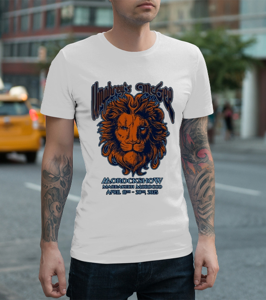 Umphrey’s McGee Morockshow Marrakech Morocco April 18th-20th 2025 Lion Art T-Shirt