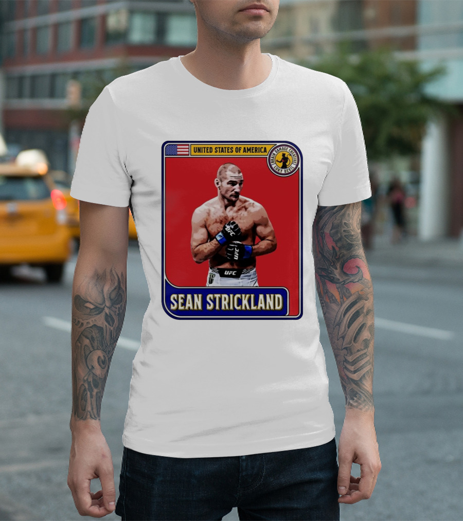 United States Of America Sean Strickland UFC Brain Damage Creative Luky Devil T-Shirt