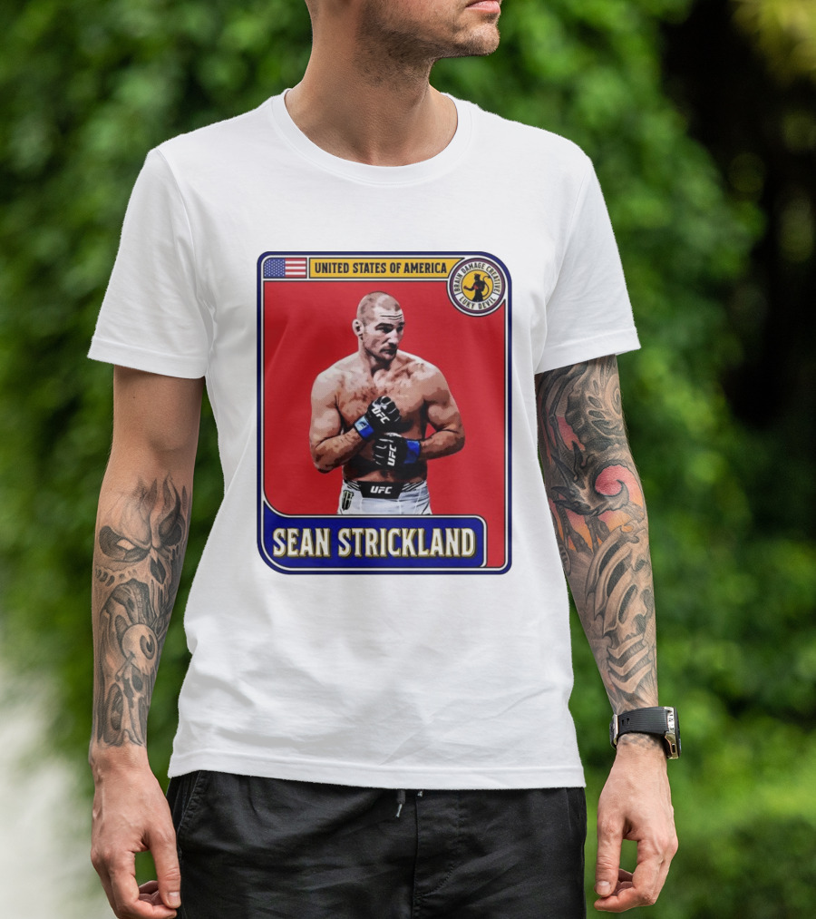 United States Of America Sean Strickland UFC Brain Damage Creative Luky Devil T-Shirt