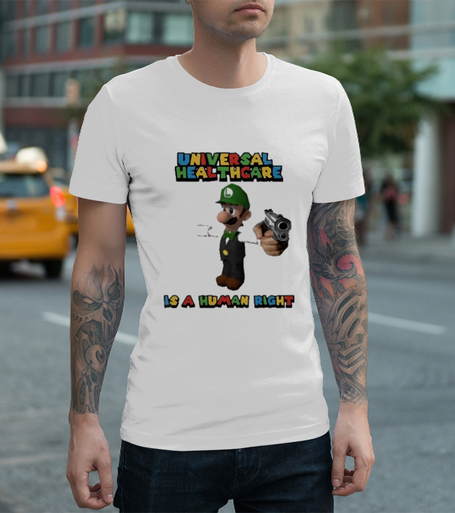 Universal Healthcare Is a Human Right Luigi Mangione Imagery T-Shirt