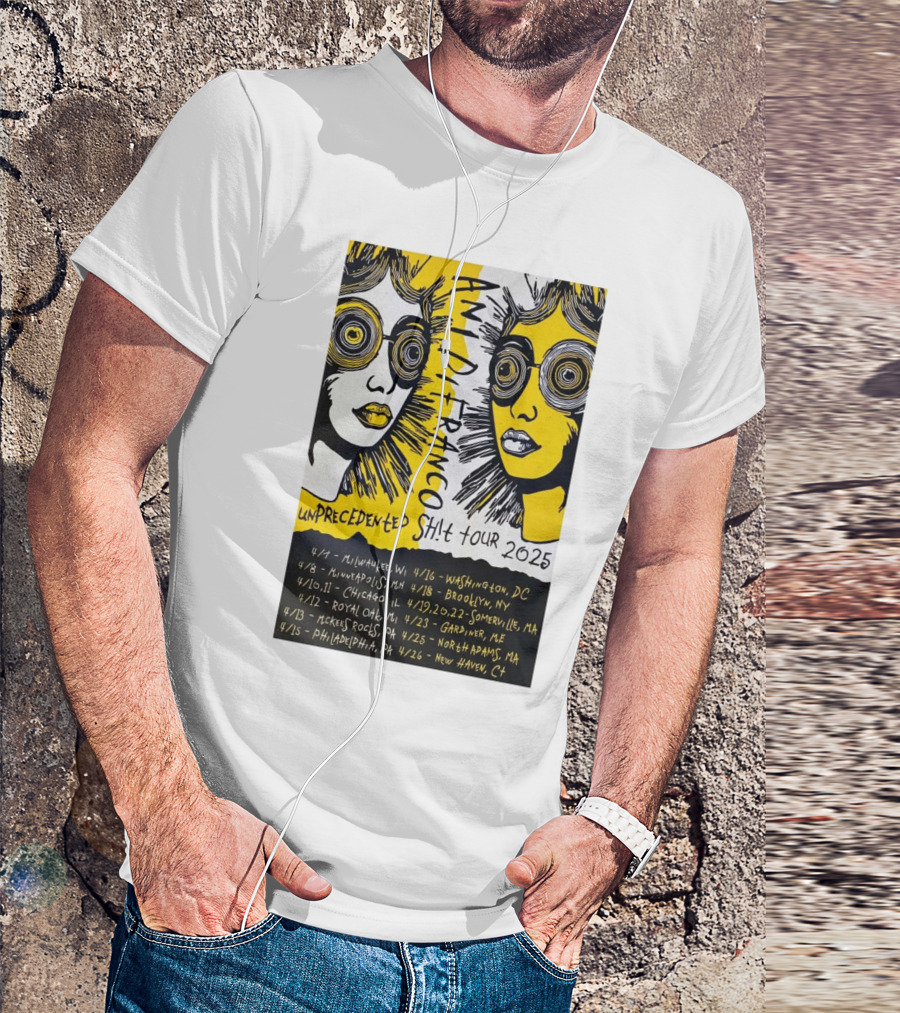 Ani DiFranco Unprecedented Sh!t Tour 2025 Milwaukee Minneapolis Chicago Dates T-Shirt