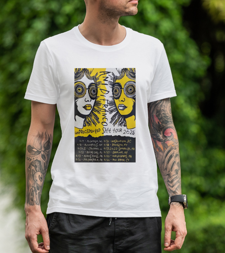 Ani DiFranco Unprecedented Sh!t Tour 2025 Milwaukee Minneapolis Chicago Dates T-Shirt