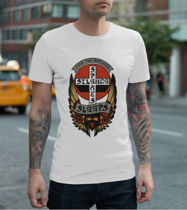 Tear The Borders Silence Speaks While She Sleeps Wings Cross Emblem T-Shirt