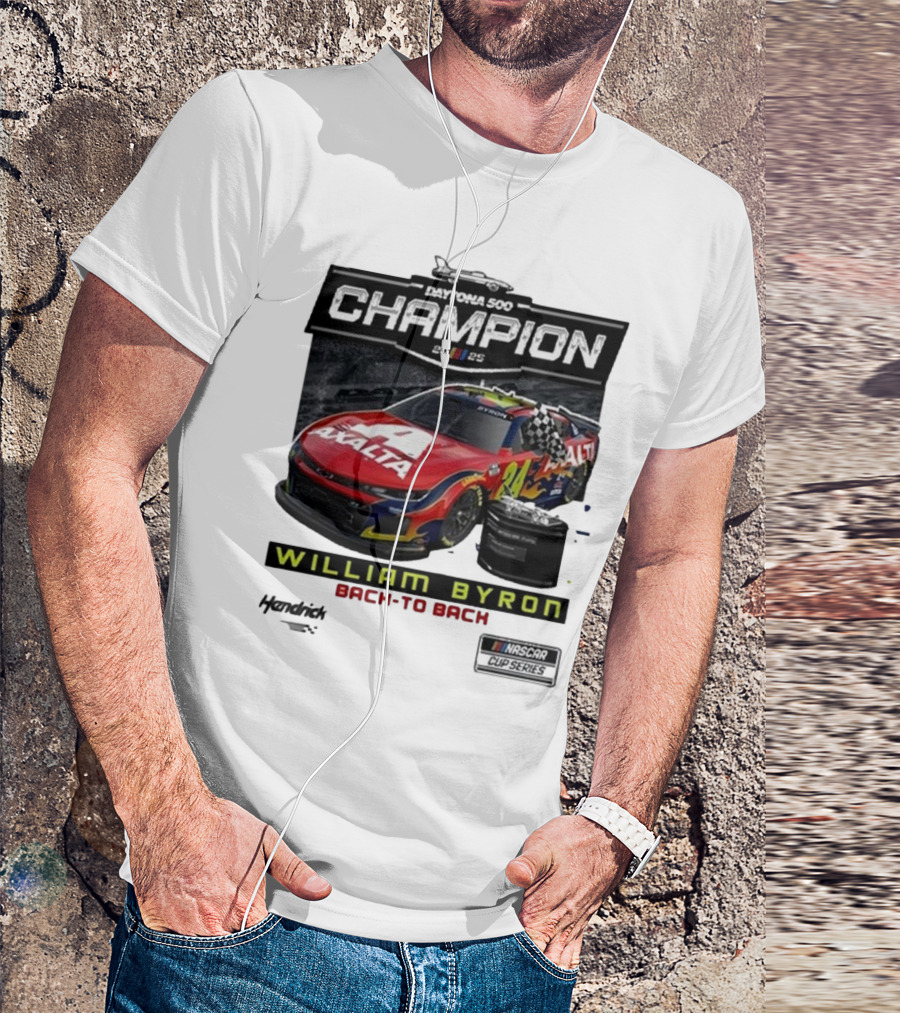 Daytona 500 Champion 2025 William Byron Back To Back NASCAR Cup Series T-Shirt