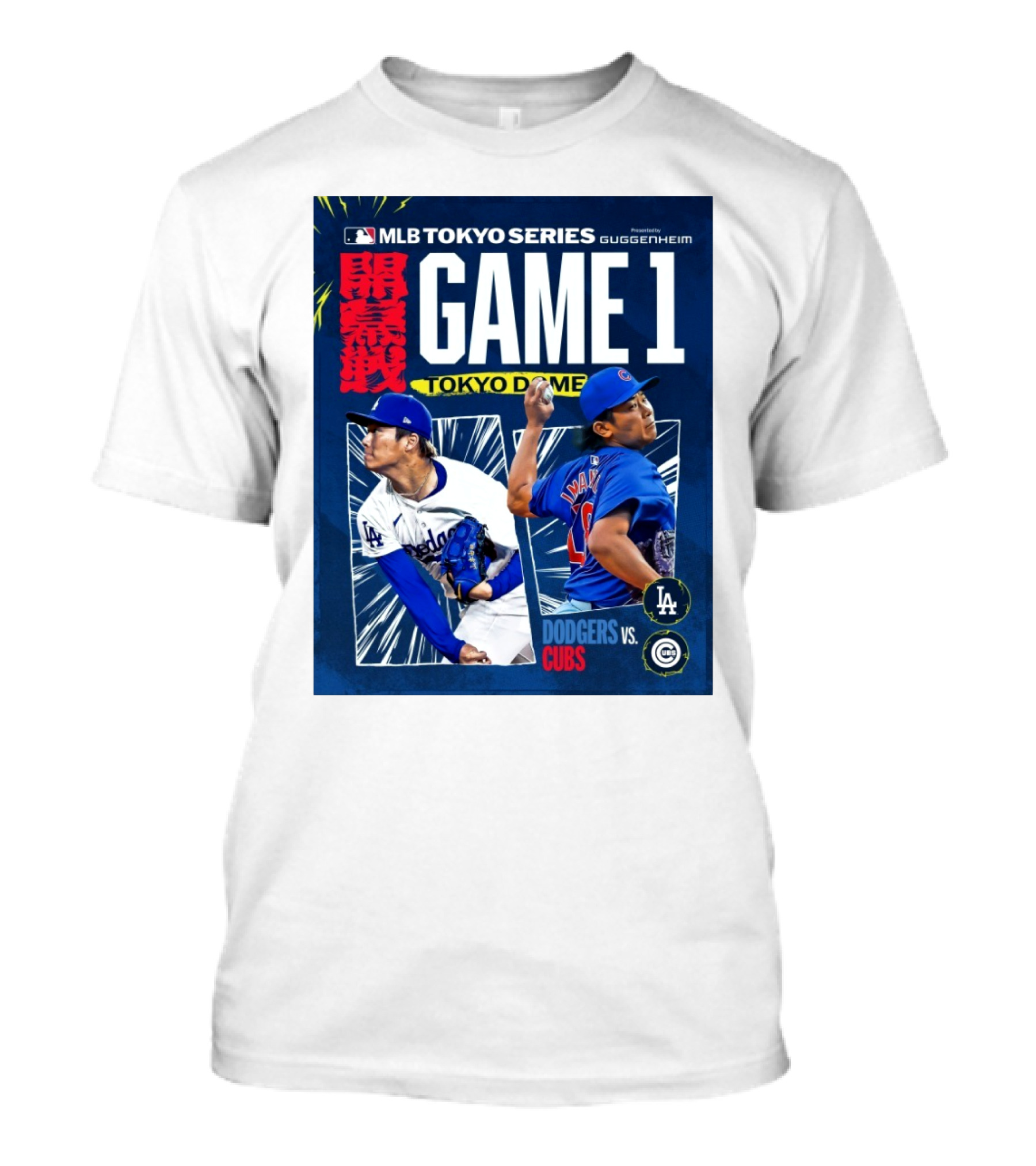 MLB Tokyo Series Game 1 Tokyo Dome Dodgers Vs Cubs Yoshinobu Yamamoto Shota Imanaga T-Shirt