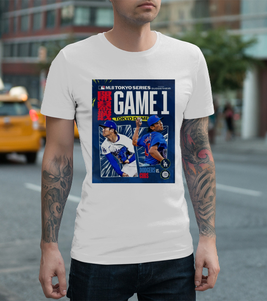 MLB Tokyo Series Game 1 Tokyo Dome Dodgers Vs Cubs Yoshinobu Yamamoto Shota Imanaga T-Shirt