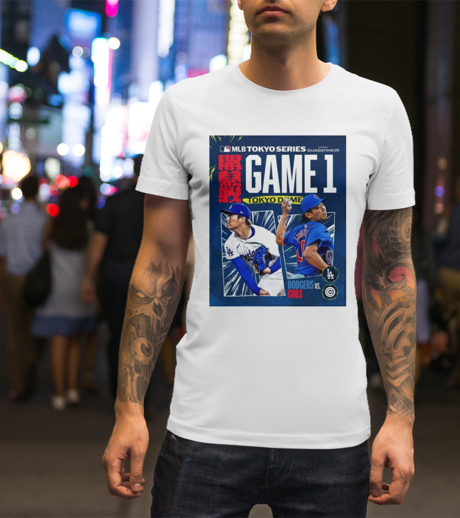 MLB Tokyo Series Game 1 Tokyo Dome Dodgers Vs Cubs Yoshinobu Yamamoto Shota Imanaga T-Shirt