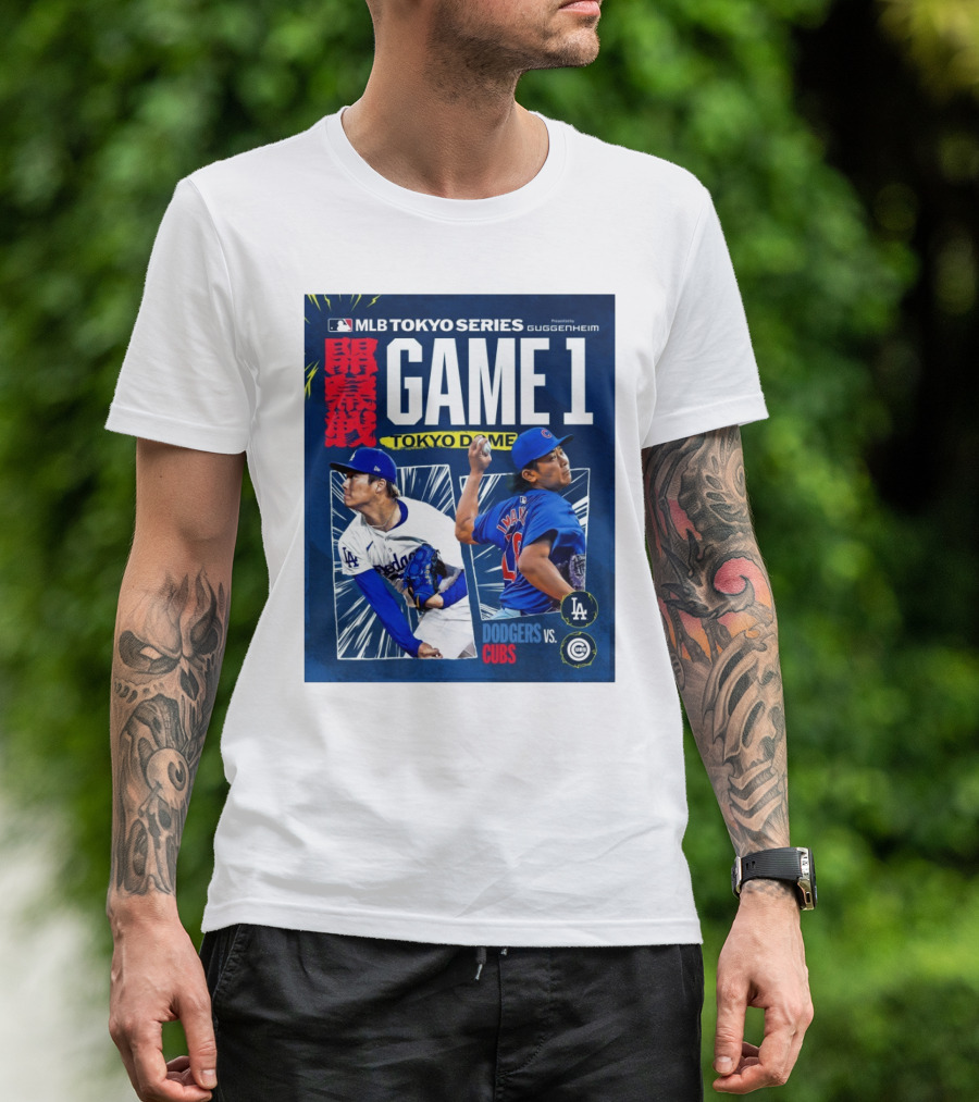 MLB Tokyo Series Game 1 Tokyo Dome Dodgers Vs Cubs Yoshinobu Yamamoto Shota Imanaga T-Shirt