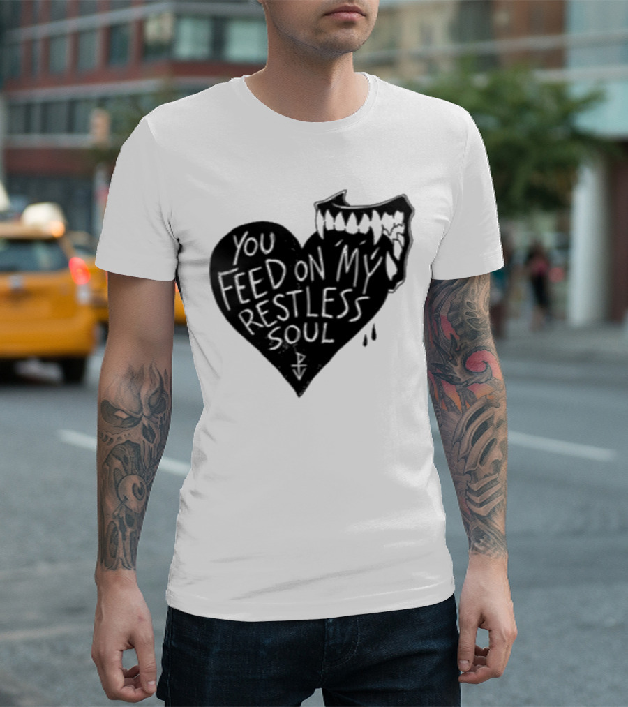 You Feed On My Restless Soul Aggressive Creature Burst Out Horror Theme T-Shirt