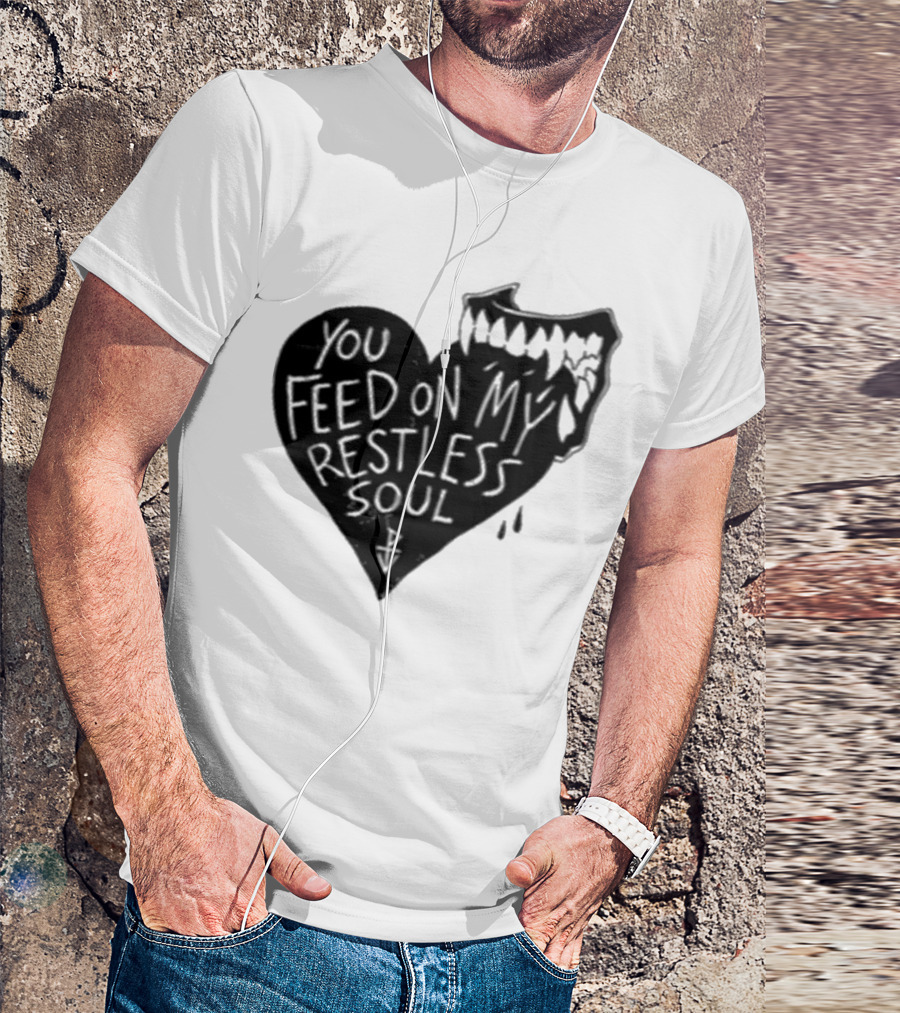 You Feed On My Restless Soul Aggressive Creature Burst Out Horror Theme T-Shirt