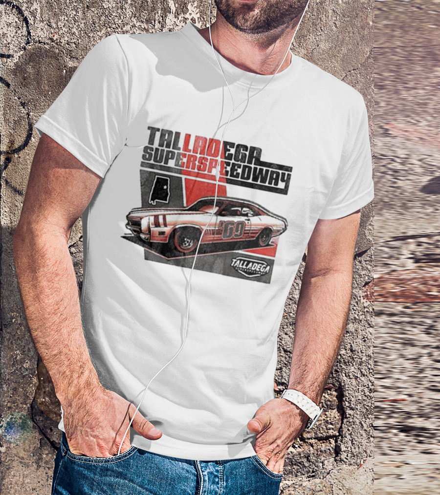 Talladega Superspeedway 69 Retro Racecar Design T-Shirt