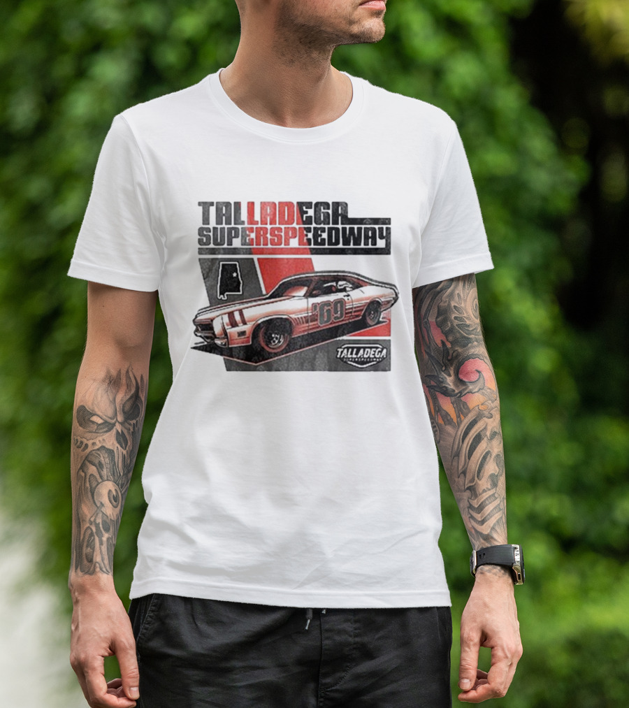 Talladega Superspeedway 69 Retro Racecar Design T-Shirt