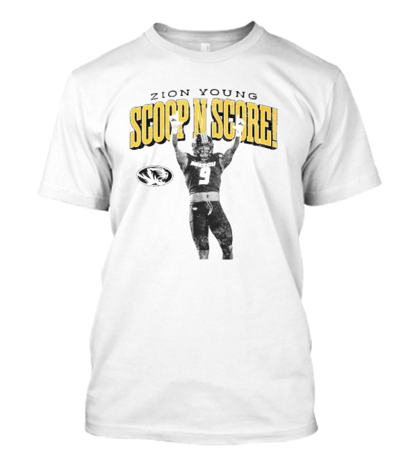 Zion Young Scoop N Score Missouri Tigers Player Number 9 Celebrate Victory T-Shirt