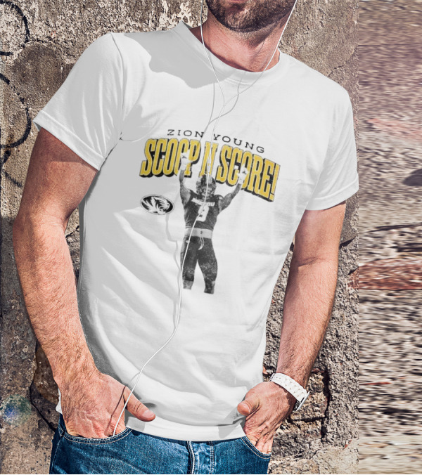 Zion Young Scoop N Score Missouri Tigers Player Number 9 Celebrate Victory T-Shirt