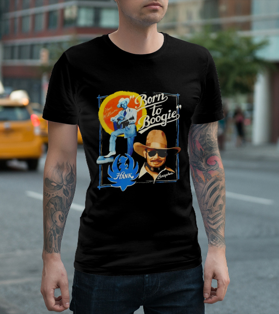 Hank Williams Bocephus Born To Boogie Music Legends T-Shirt
